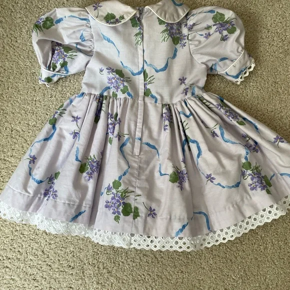 Daisy Kingdom Purple Floral Puff Sleeve Dress - Picture 4 of 5